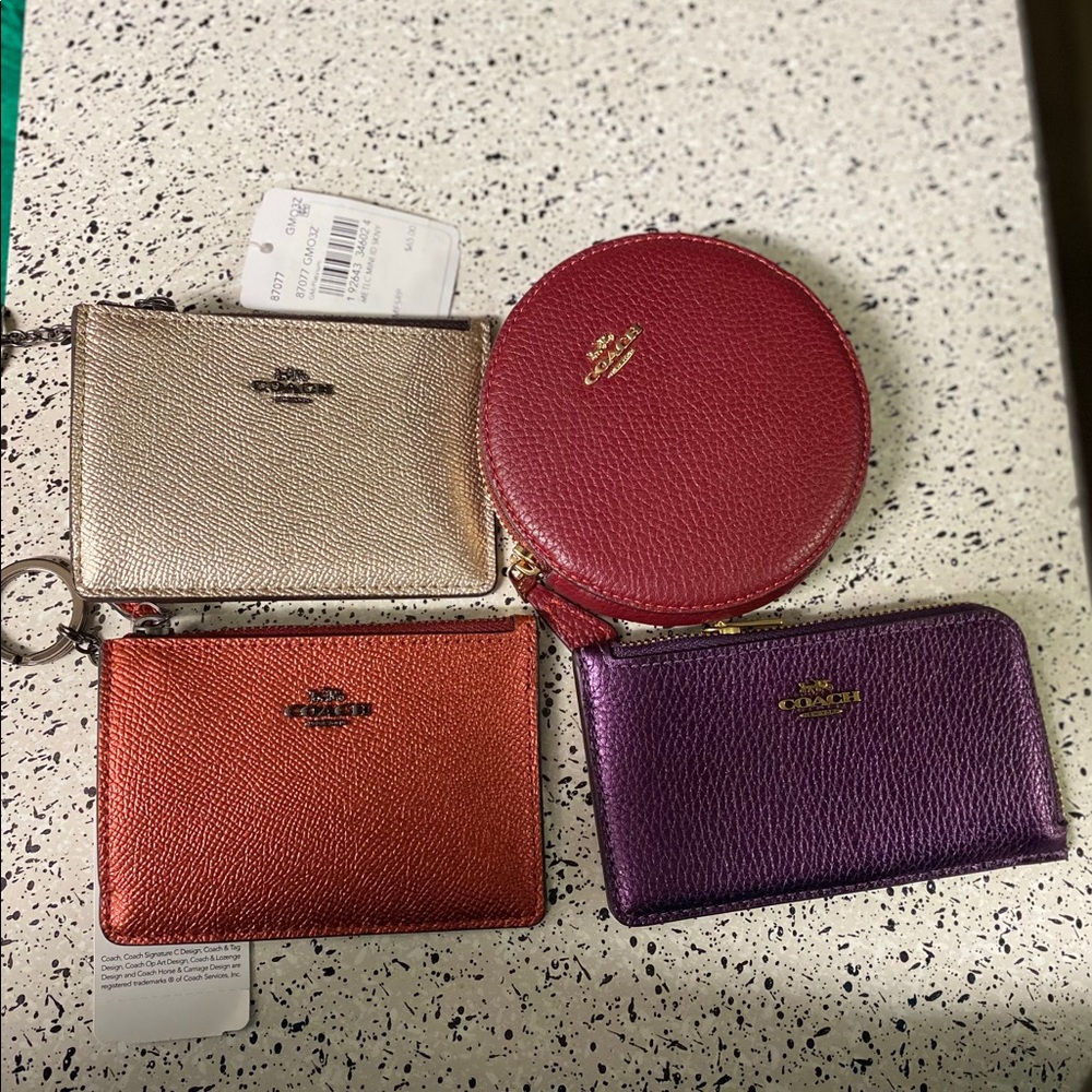 Coach wallets bundle BRAND NEW 4 different colors